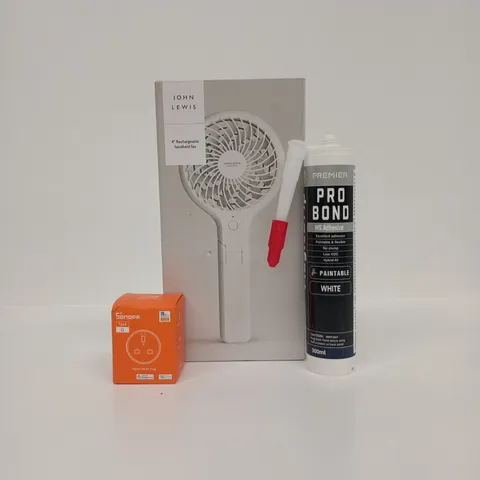 APPROXIMATELY 10 ASSORTED HOUSEHOLD ITEMS TO INCLUDE JOHN LEWIS, ZIGBEE SMART PLUG, ETC