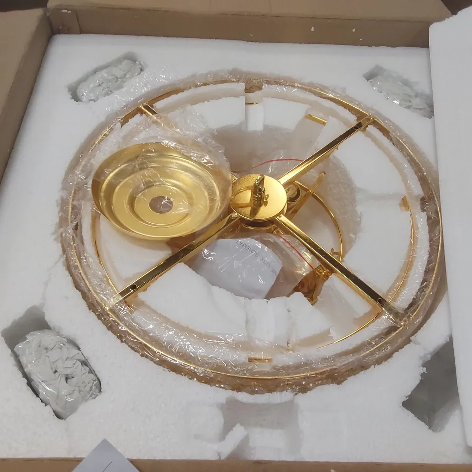 BOXED 4-LIGHT CHANDELIER