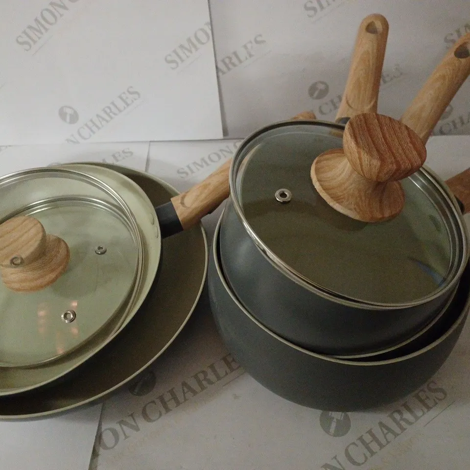 TOWER SCANDI GREY NON-STICK PAN SET