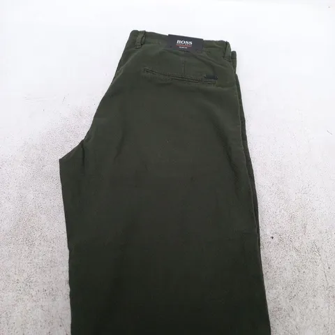 HUGO BOSS SLIM FIT TROUSERS β OLIVE GREEN - SIZE W34