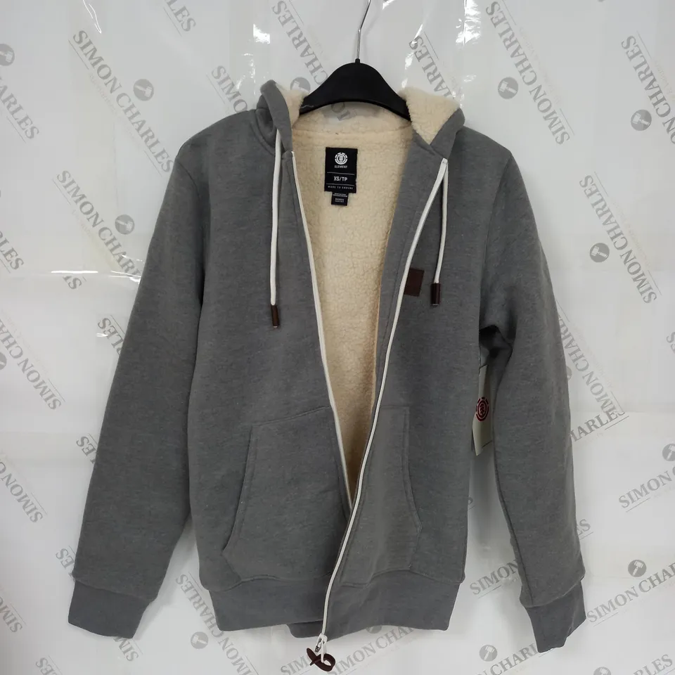 ELEMENT HEAVY SHERPA ZHD HOODIE IN GREY HEATHER - XS