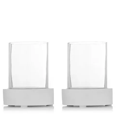 K BY KELLY HOPPEN HURRICANE SET OF 2 SMALL CANDLE HOLDERS