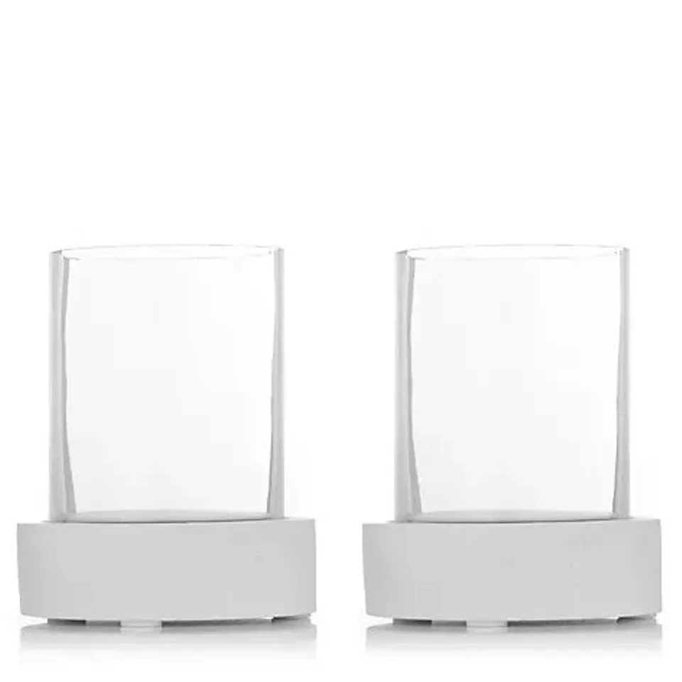 K BY KELLY HOPPEN HURRICANE SET OF 2 SMALL CANDLE HOLDERS