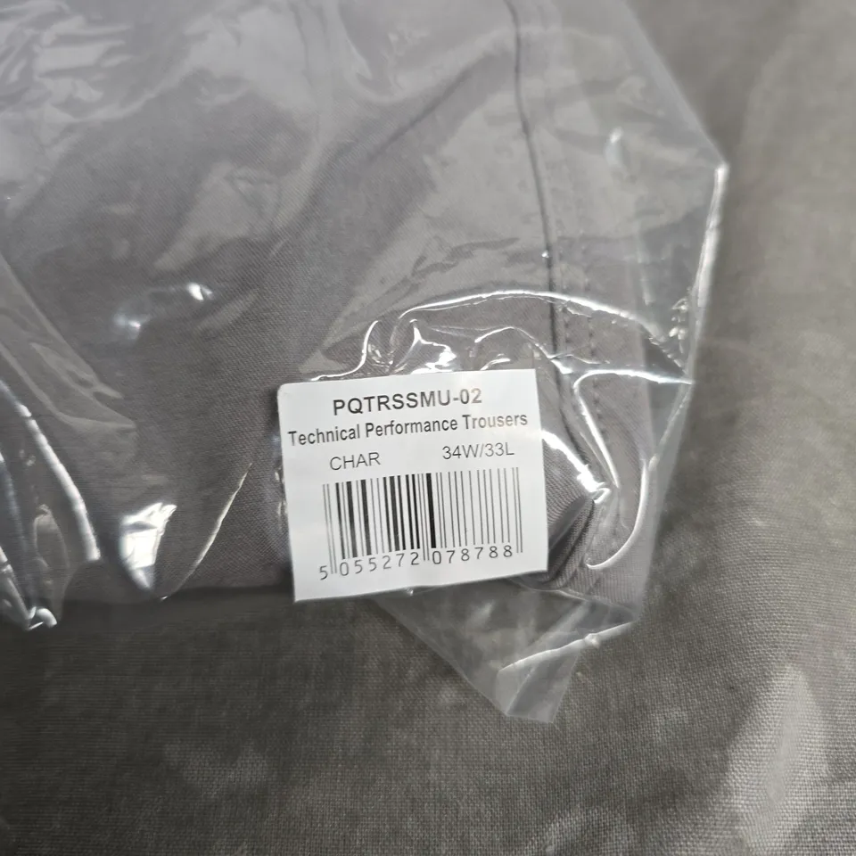 BAGGED PROQUIP TECHNICAL PERFORMANCE TROUSERS – CHARCOAL, 34W/33L