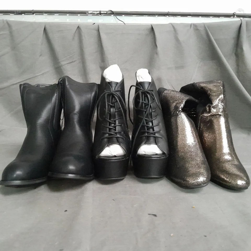 APPROXIMATELY 10 PAIRS OF ASSORTED WOMEN SHOES IN VARIOUS STYLES AND SIZES 