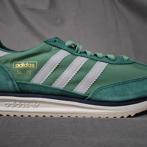 PAIR OF ADIDAS SL 72 RS SHOES IN GREEN/GREY UK SIZE 9