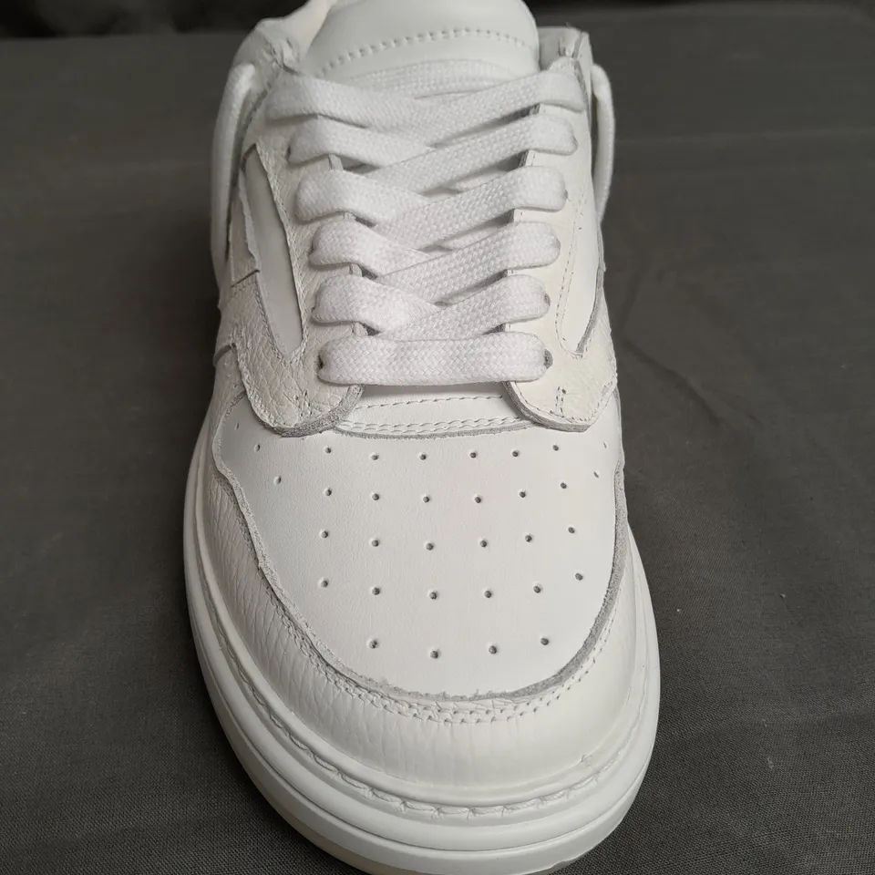 BOXED PAIR OF REPRESENT WHITE TRAINERS SIZE UK 8.5