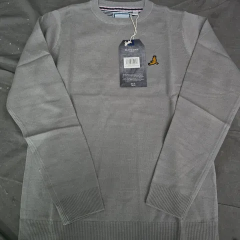 BRAVE SOUL LONDON GREY KNIT JUMPER (11/12Y)