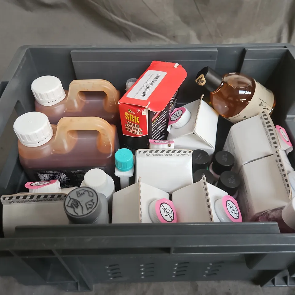 GROUP OF ASSORTED CLEANING ITEMS TOO INCLUDE , WASHING UP LIQUID , KRILL LIQUID , TREE STUMP KILLER , ETC 