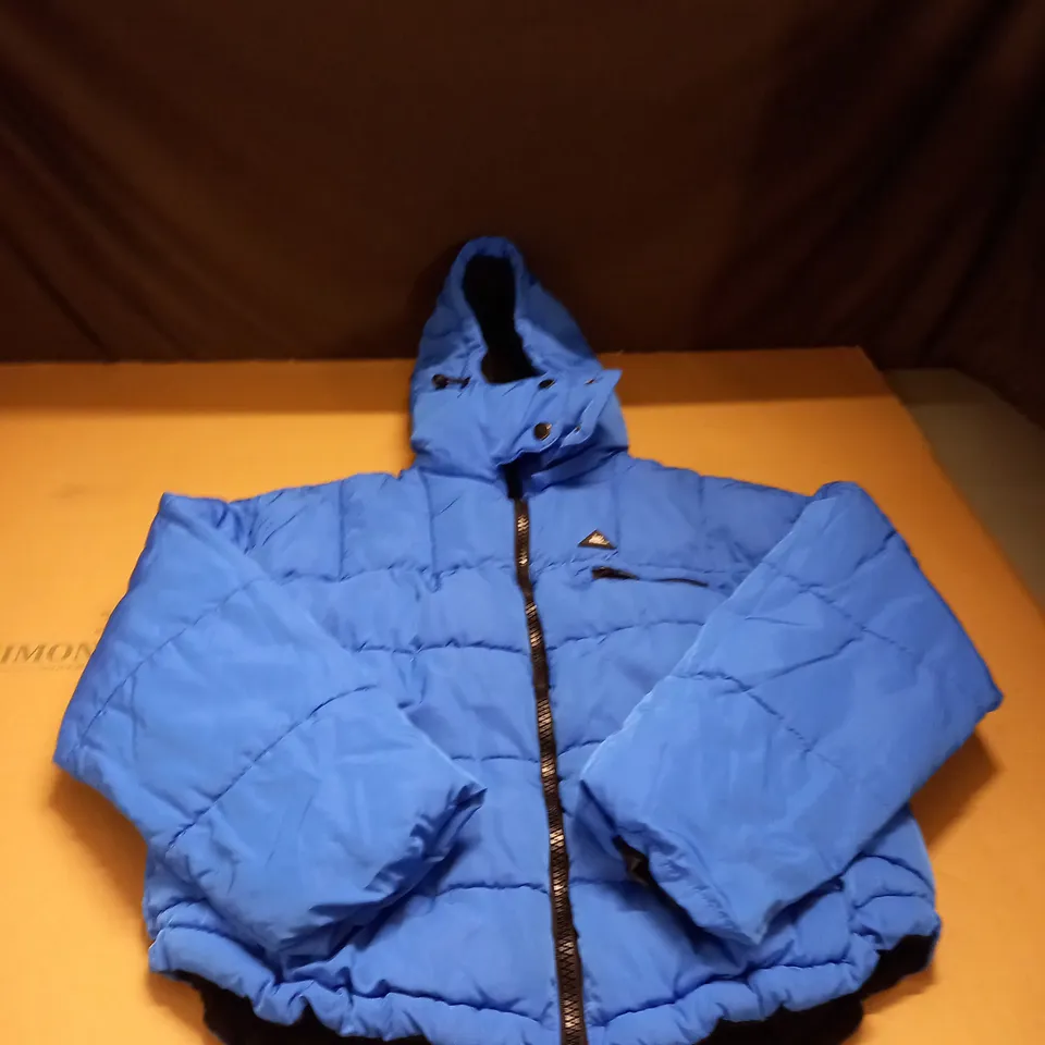 BLUE PADDED ZIPPED COAT SIZE UNSPECIFIED
