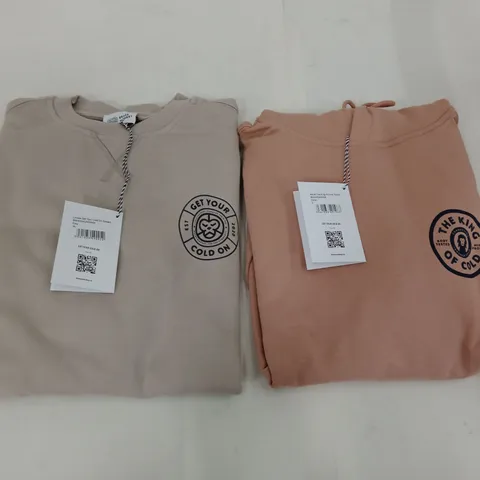 BOX OF MIXED ASSORTMENT OF BRAND NEW BRASS MONKEY CLOTHING ITEMS INCLUDING - HOODIES, SWEATERS - MIXED SIZES - APPROXIMATELY 17x ITEMS