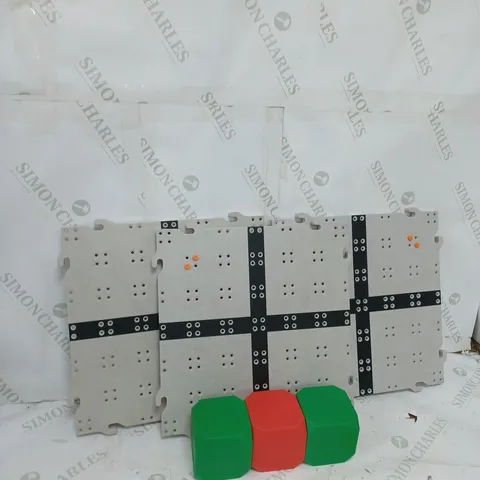 BOX OF HIGH RAISE CUBS AND PLASTIC SHEETS