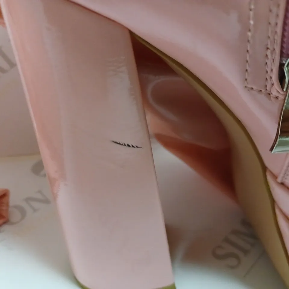 KOI VEGAN THE REDEMPTION PINK STRETCH THIGH HIGH BOOTS - SIZE 6