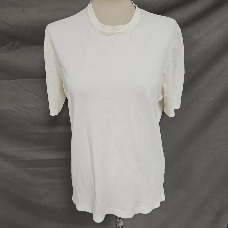 THOM SWEENEY PLAIN TEE IN OFF WHITE SIZE M/50