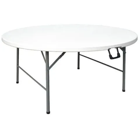 BOXED BOLERO 5FT DIAMETER ROUND CENTRE FOLDING TABLE