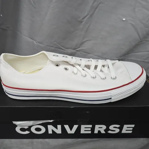 BOXED CONVERSE WIDE OX TRAINERS - WHITE, UK 14 (WOMENS)
