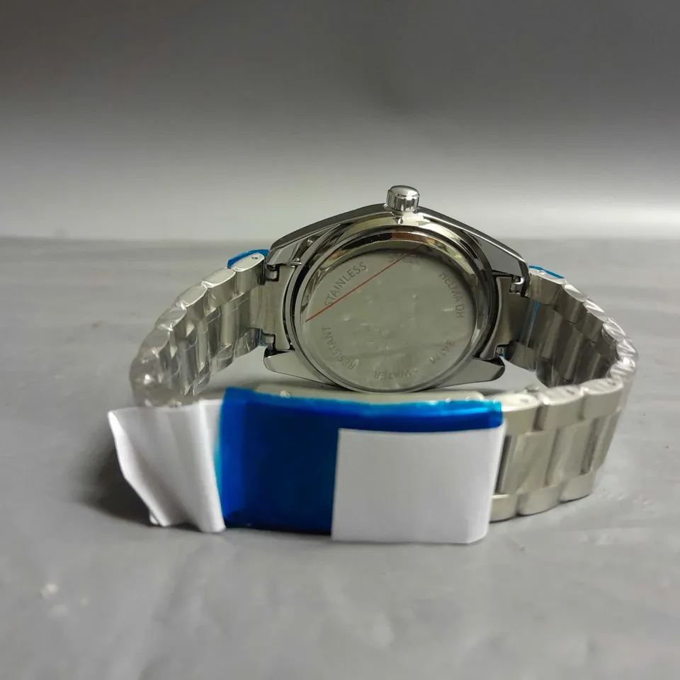 MENS HELMHA DH WATCH IN GREEN/SILVER STAINLESS STEEL STRAP 3ATM WATER RESISTANT LUXURY GIFT BOX INCLUDED