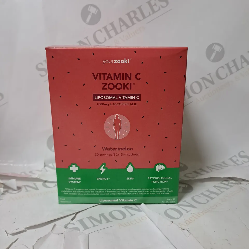 VITAMIN C ZOOKI (WATERMELON) BOX OF 30 X15ML SACHETS