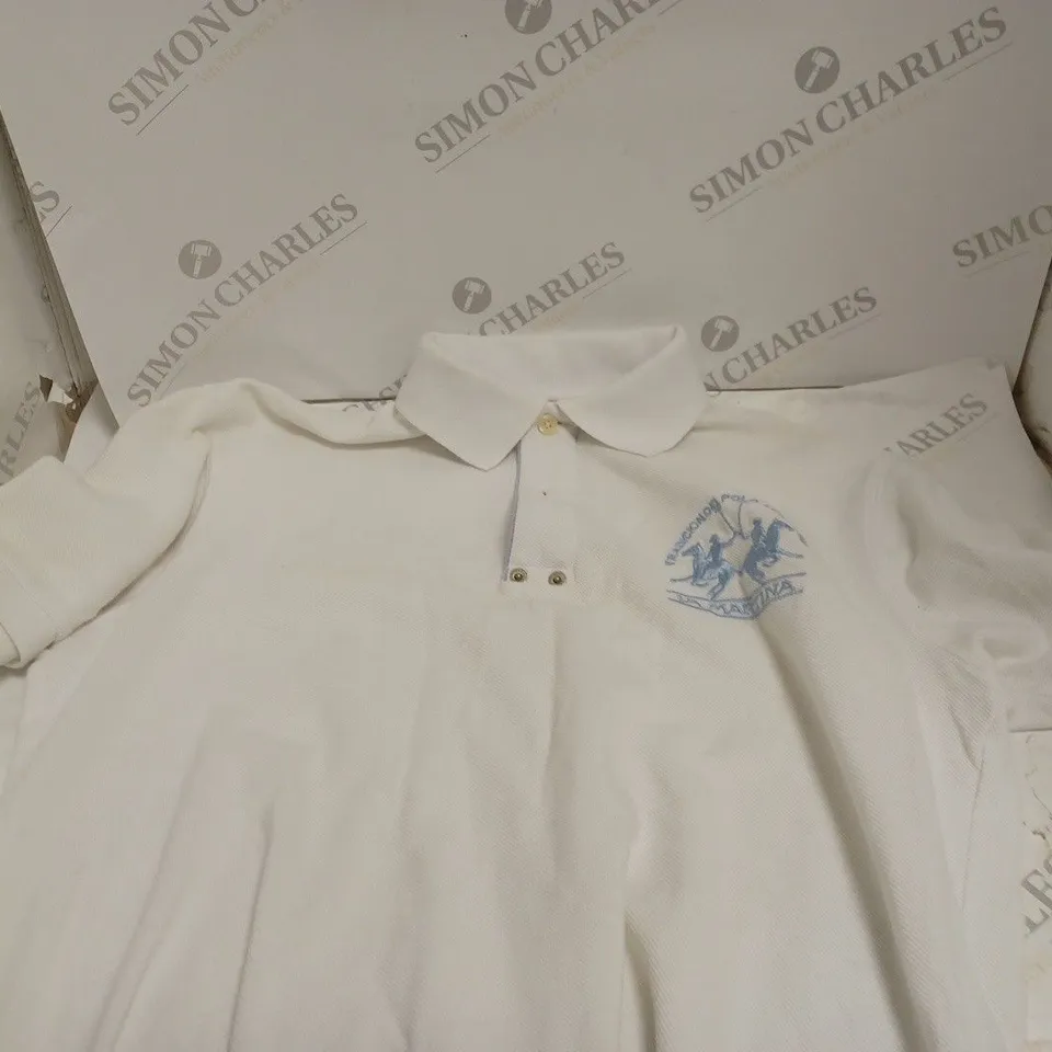 LA MARTINA WHITE POLO SHIRT - M