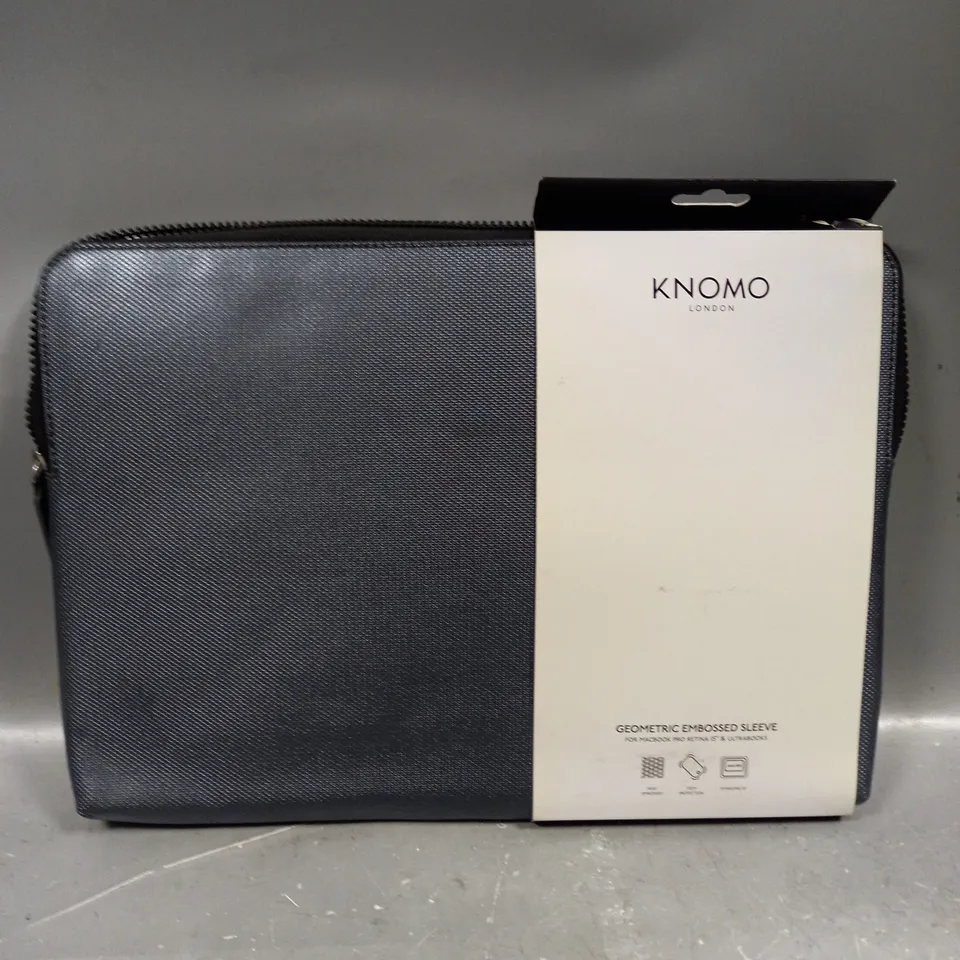 APPROXIMATELY 15 KNOMO LONDON GEOMETRIC EMBOSSED SLEEVE FOR MACBOOK PRO 