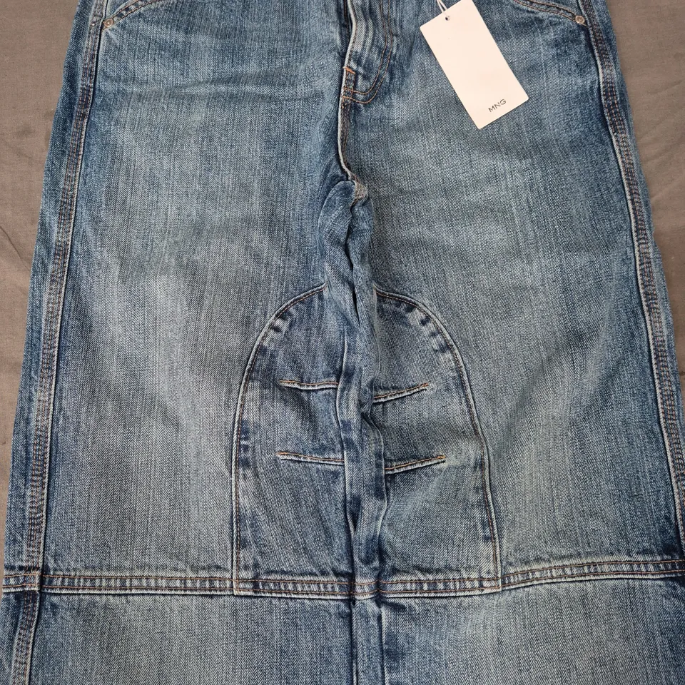 MNG STRAIGHT MID-WAIST REGULAR FIT JEANS IN BLUE SIZE 34