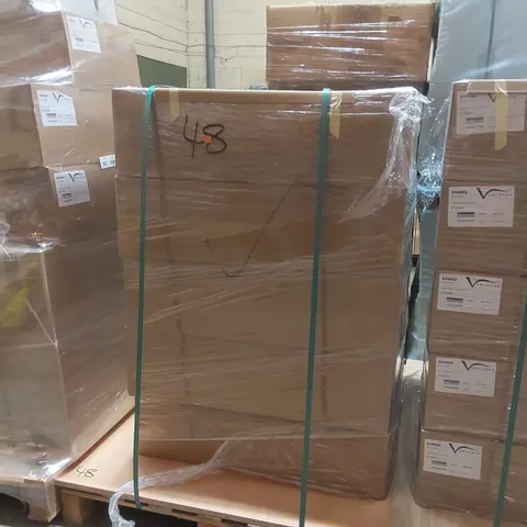 PALLET CONTAINING A LARGE QUANTITY OF ASSORTED BATHROOM FURNITURE PARTS INCLUDING: VELDEAU VANITY CARCASSES ECT