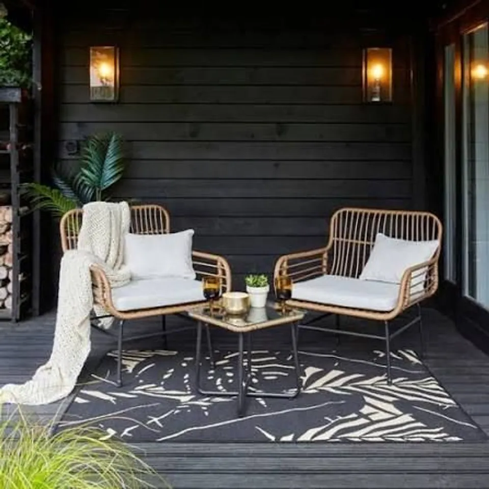 BOXED RATTAN ROPE BISTRO SET (1 BOX)