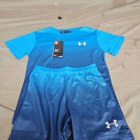 KIDS UNDER ARMOUR TEE AND SHORTS SIZE UNSPECIFIED