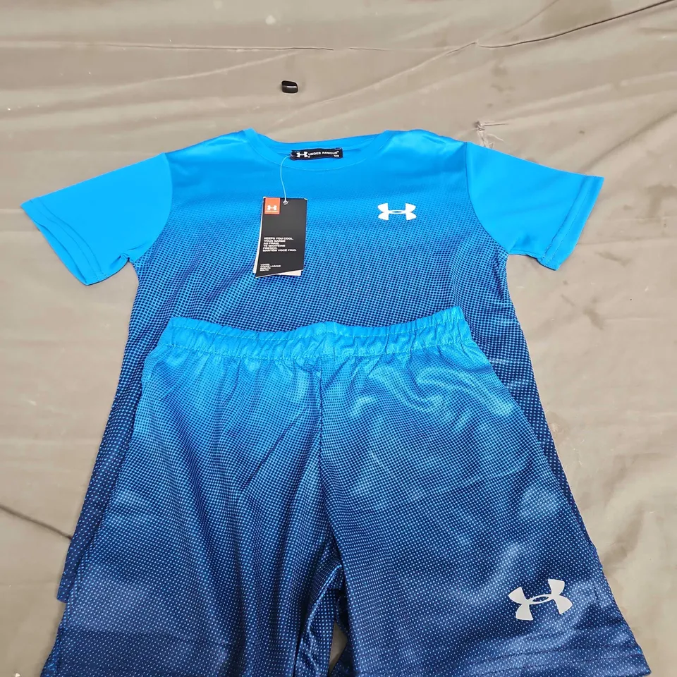 KIDS UNDER ARMOUR TEE AND SHORTS SIZE UNSPECIFIED