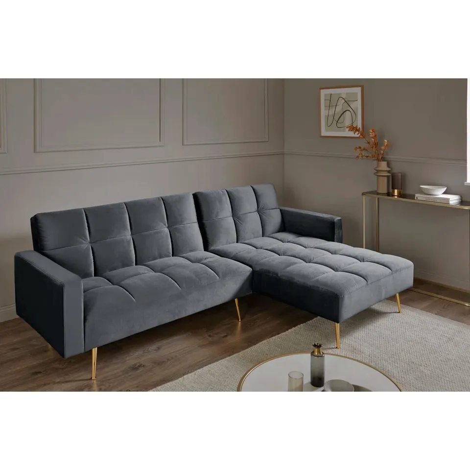 BOXED SHIFLET UPHOLSTERED CORNER SOFA (2 BOXES)