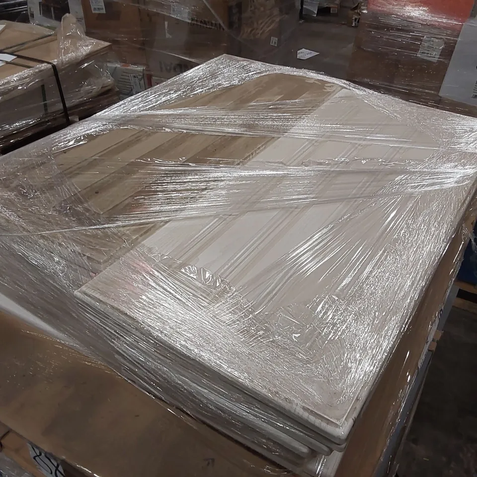 PALLET OF LARGE QUANTITY OF KITCHENS/BEDROOM REPLACEMENT CABINET DOOR/DRAWER/END PANELS IN ASSORTED SIZES