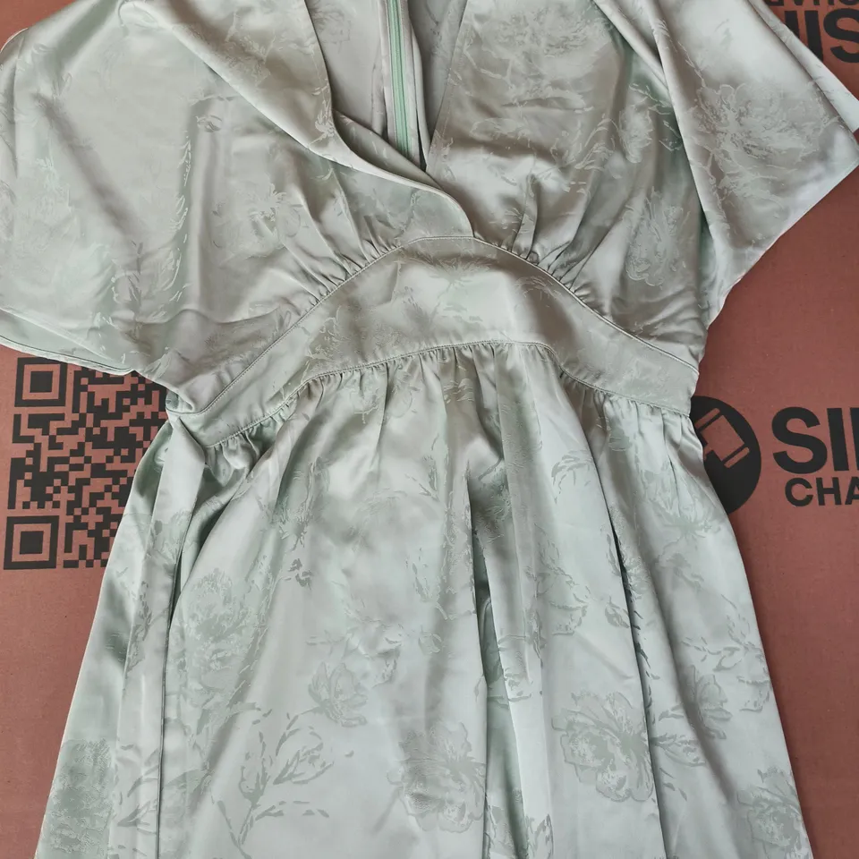 NOBODY'S CHILD BRIDESMAIDS LORELAI MIDAXI DRESS IN OCCASION GREEN SIZE UK 14