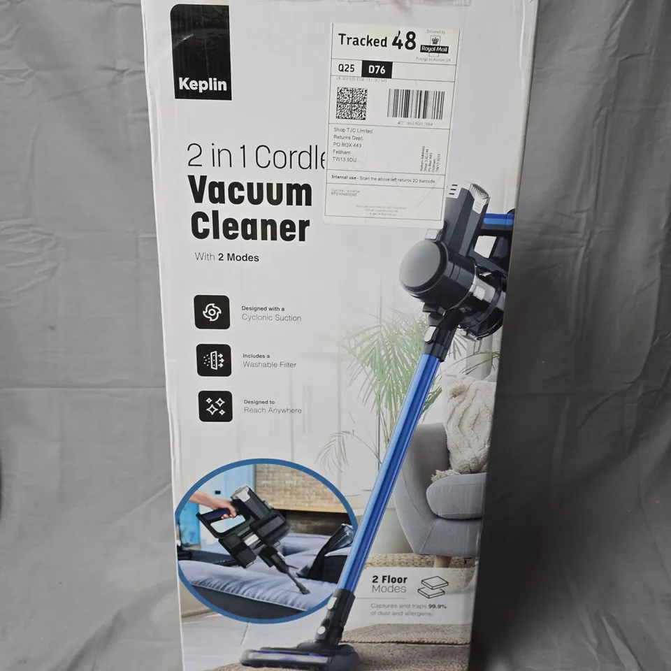 KEPLIN 2-IN-1 VACUUM CLEANER - BLUE, BOXED