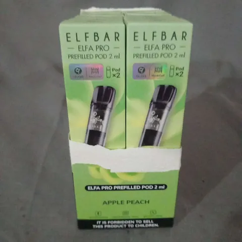 APPROXIMATELY 20 ELF BAR ELFA PRO PREFILLED POD 2ML APPLE PEACH