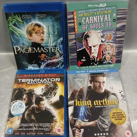 10 X ASSORTED BLU-RAY MOVIES TO INCLUDE THE PAGEMASTER, KING ARTHUR, TERMINATOR SALVATION ETC 