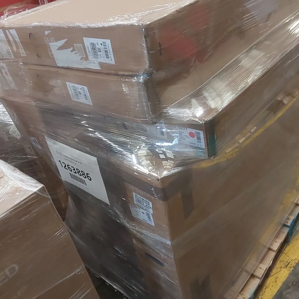 PALLET CONTAINING A LARGE QUANTITY OF ASSORTED DAMAGED TVs