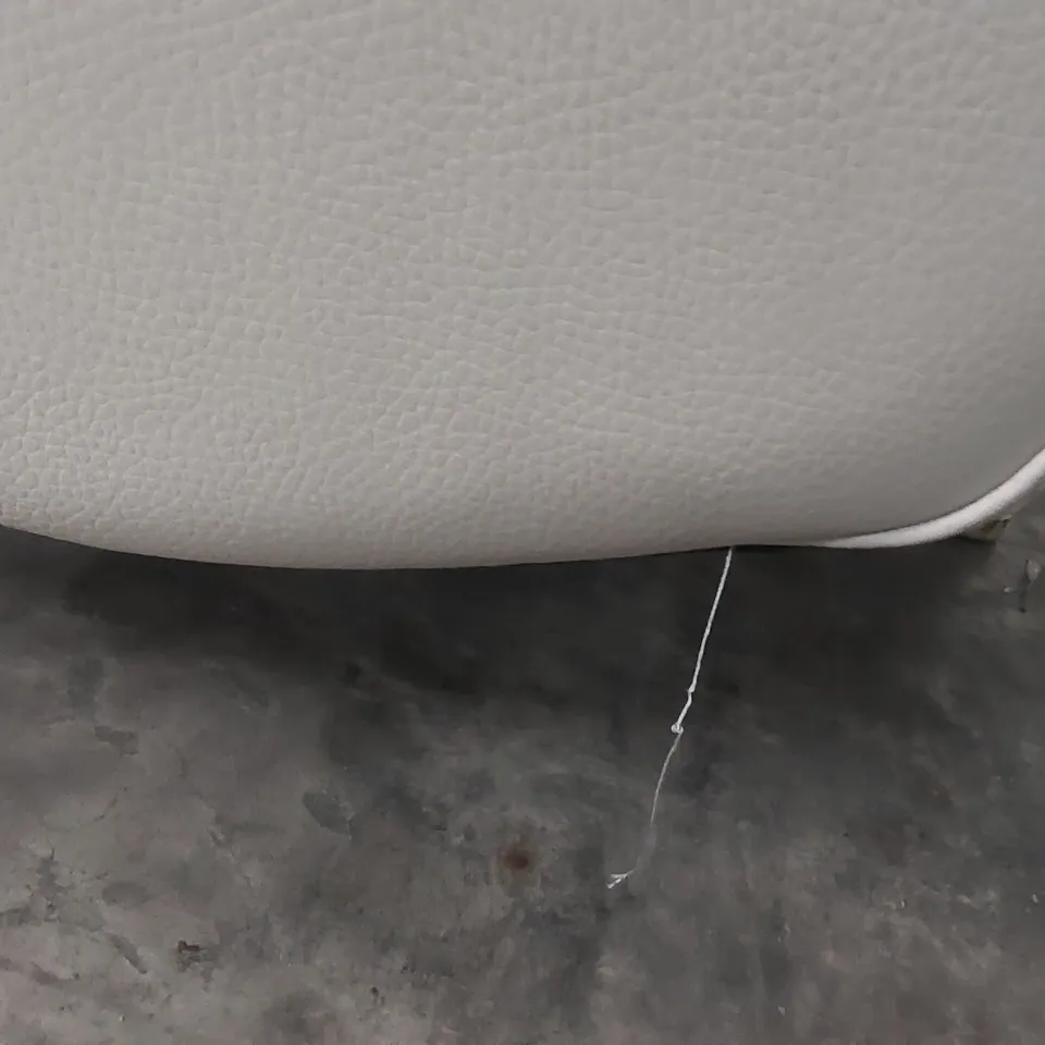 QUALITY DESIGNER ITALIAN LEATHER 3 SEATER SOFA IN DOVE COLOUR