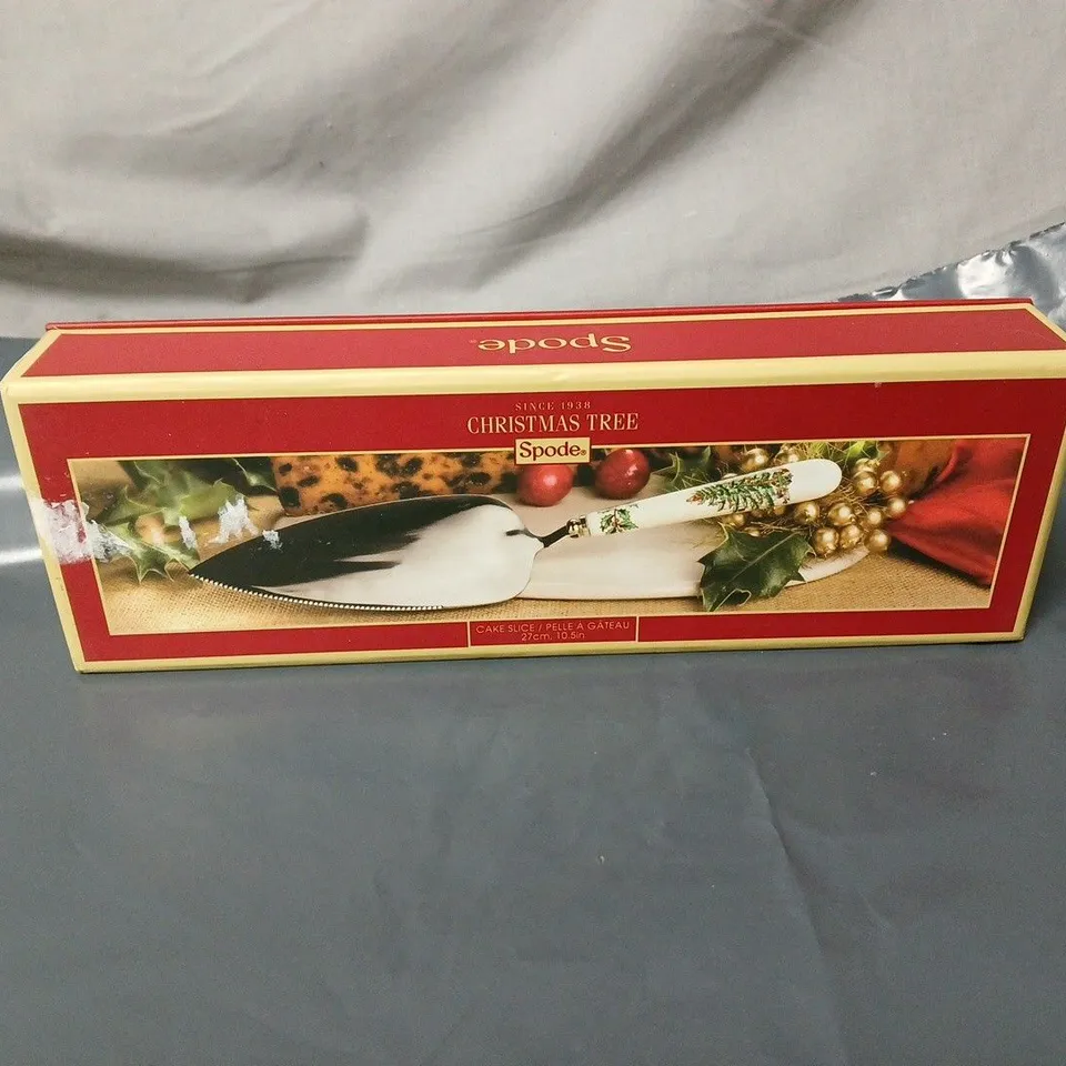 SPODE CHRISTMAS TREE CAKE SLICER 27CM BOXED