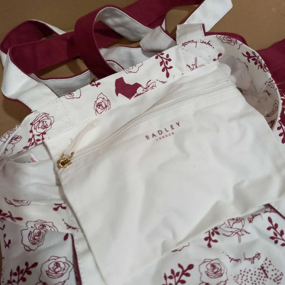 RADLEY CANVAS TOTES DUO WITH INTERNAL ZIP POCKET - MAROON