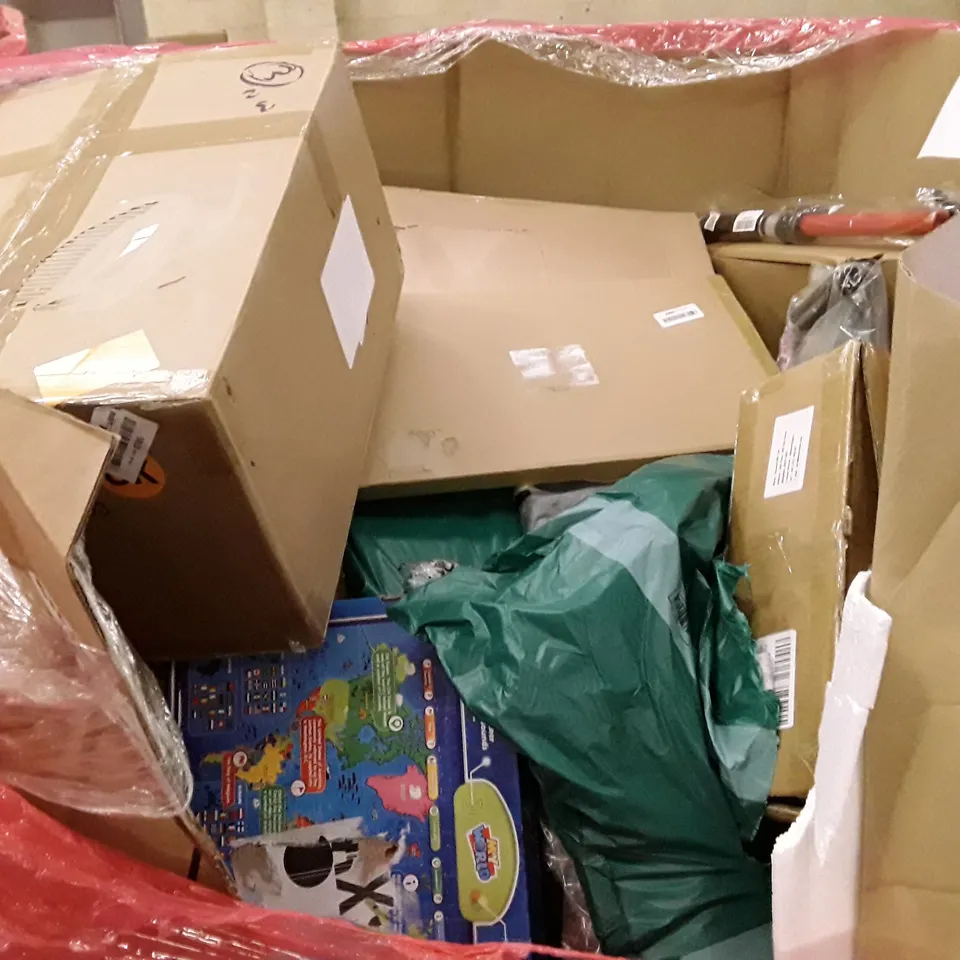 PALLET OF ASSORTED PRODUCTS INCLUDING RAIN SHOWER SYSTEM, YORK CORNER SHELF, BED RAIL GUARD, 24 CUTLERY SET, POP UP KIDS TENT, CAMERA DANCE MAT