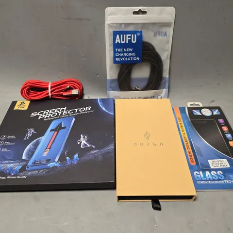 APPROXIMATELY 10 ASSORTED ITEMS TO INCLUDE - SCREEN PROTECTOR PRO , MAGIC JOHN SCREEN PROTECTOR ETC