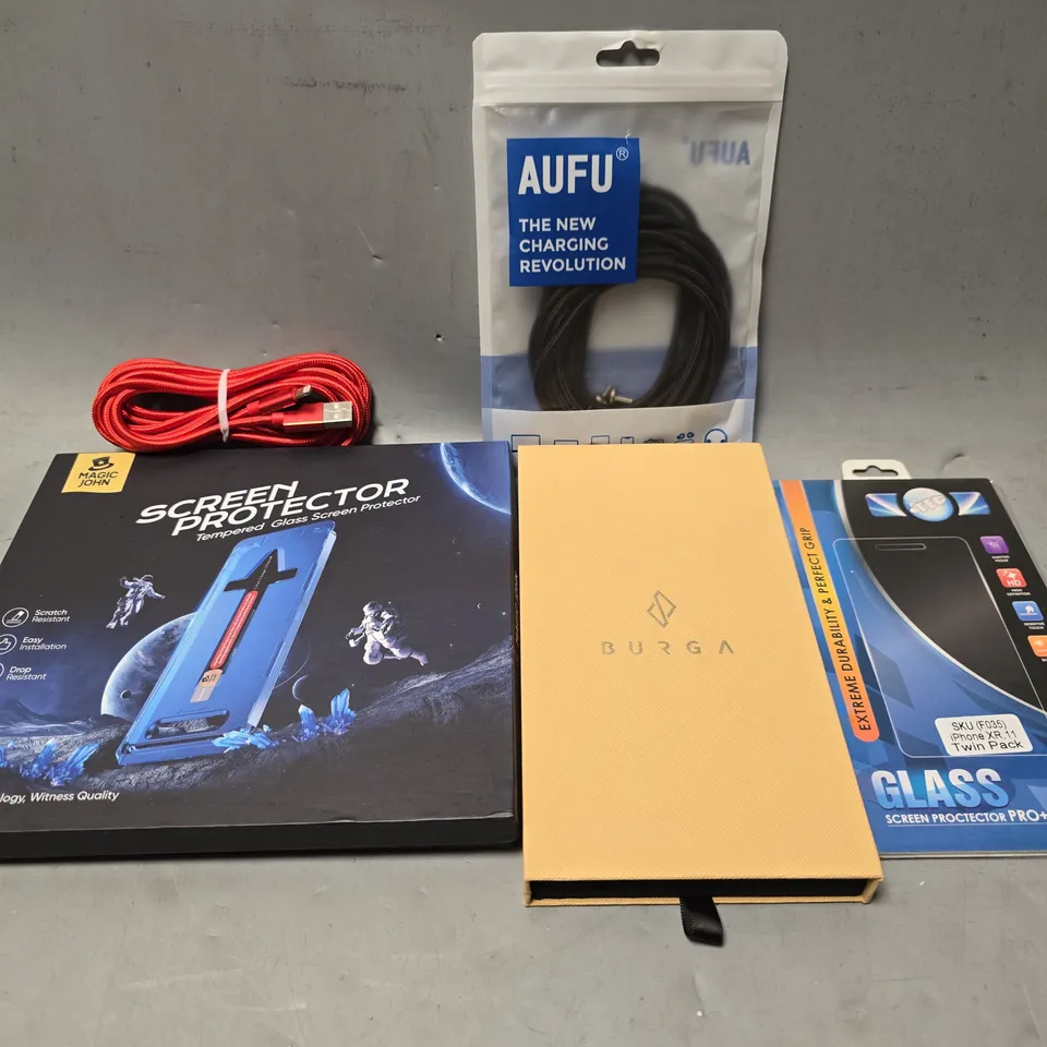 APPROXIMATELY 10 ASSORTED ITEMS TO INCLUDE - SCREEN PROTECTOR PRO , MAGIC JOHN SCREEN PROTECTOR ETC