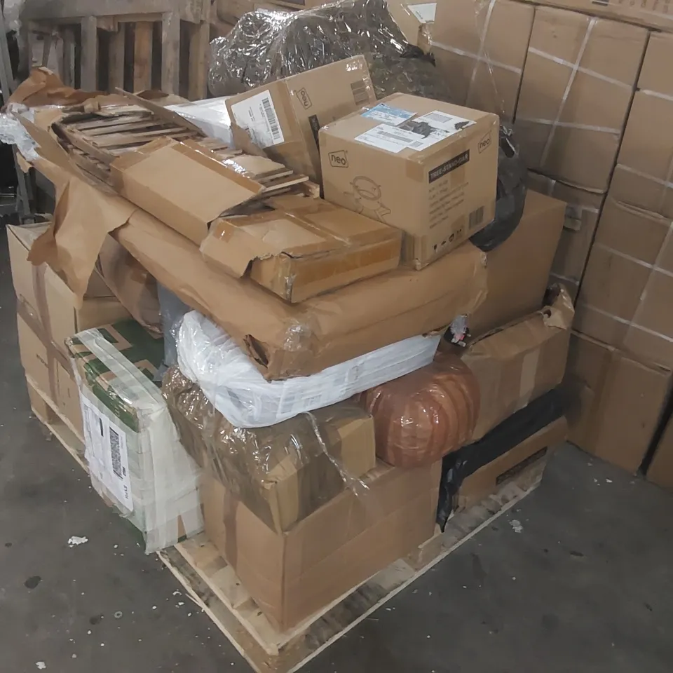 PALLET CONTAINING A LARGE QUANTITY OF ASSORTED FURNITURE PARTS ECT