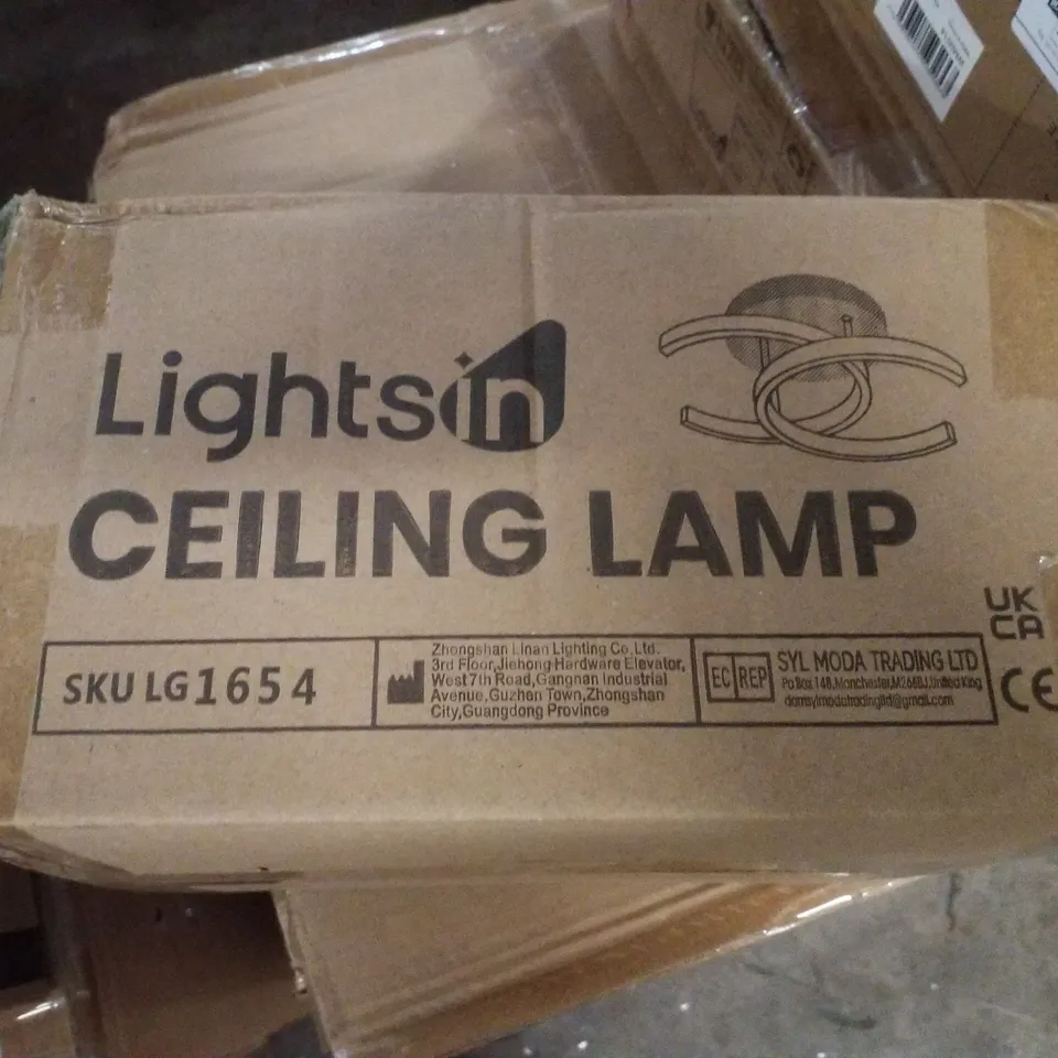 BOXED LIGHTS IN CEILING LAMP - BLACK