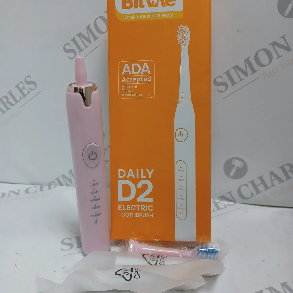 BITVAE DAILY D2 ELECTRIC TOOTHBRUSH PINK 