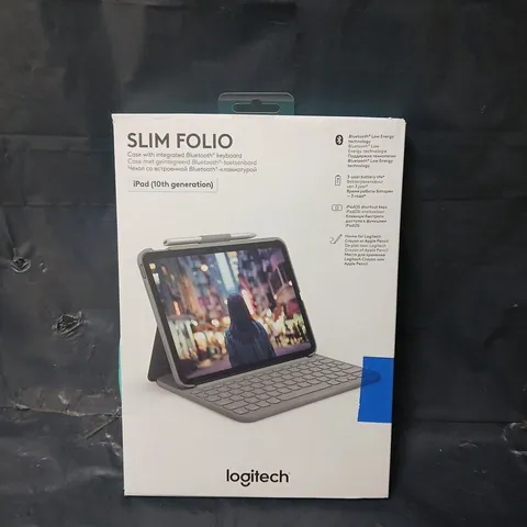 BOXED LOGITECH SLIM FOLIO CASE FOR IPAD (10TH GEN)