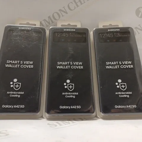 BOX OF APPROX 20 ASSORTED SAMSUNG S VIEW WALLET COVER FOR GALAXY A42 5G - NAVY