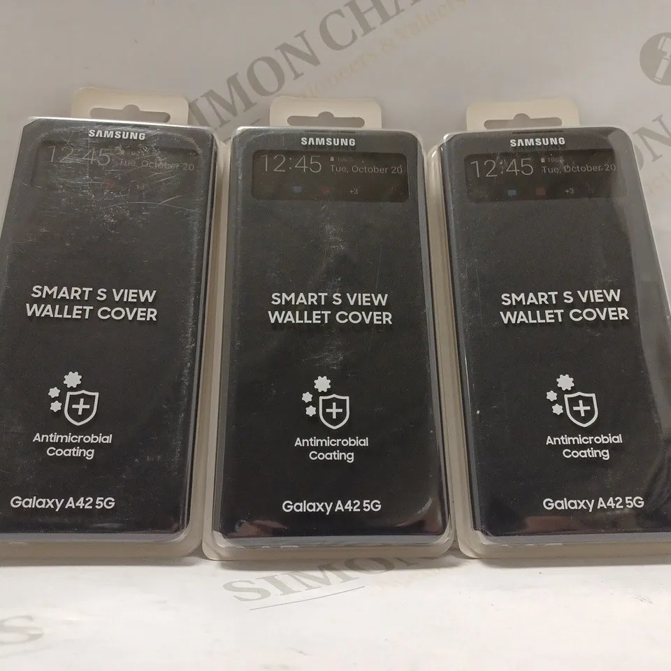 BOX OF APPROX 14 ASSORTED SAMSUNG S VIEW WALLET COVER FOR GALAXY A42 5G - NAVY