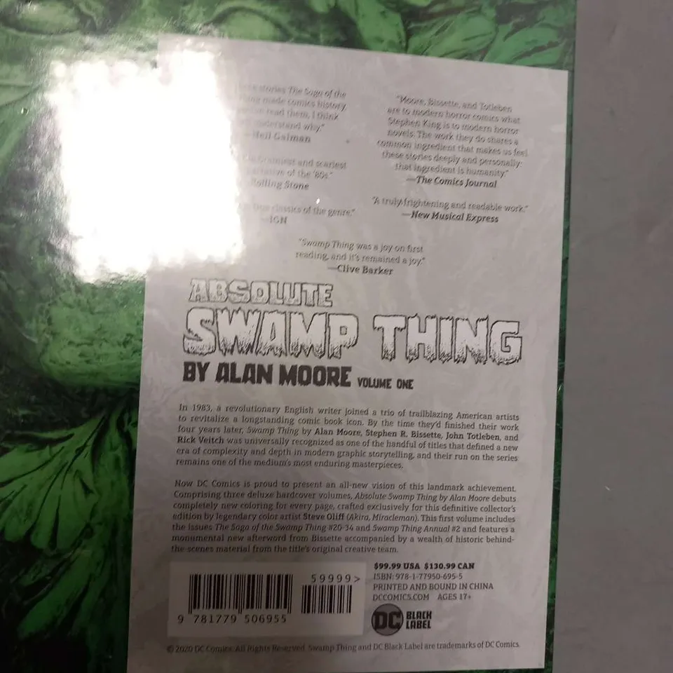 SEALED ABSOLUTE SWAMP THING BY ALAN MOOORE OLUME ONE DC BLACK LABEL
