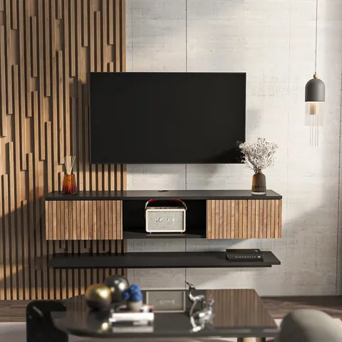 BOXED CHARLAY FLOATING TV STAND FOR TVS UP TO 60" (1 BOX)